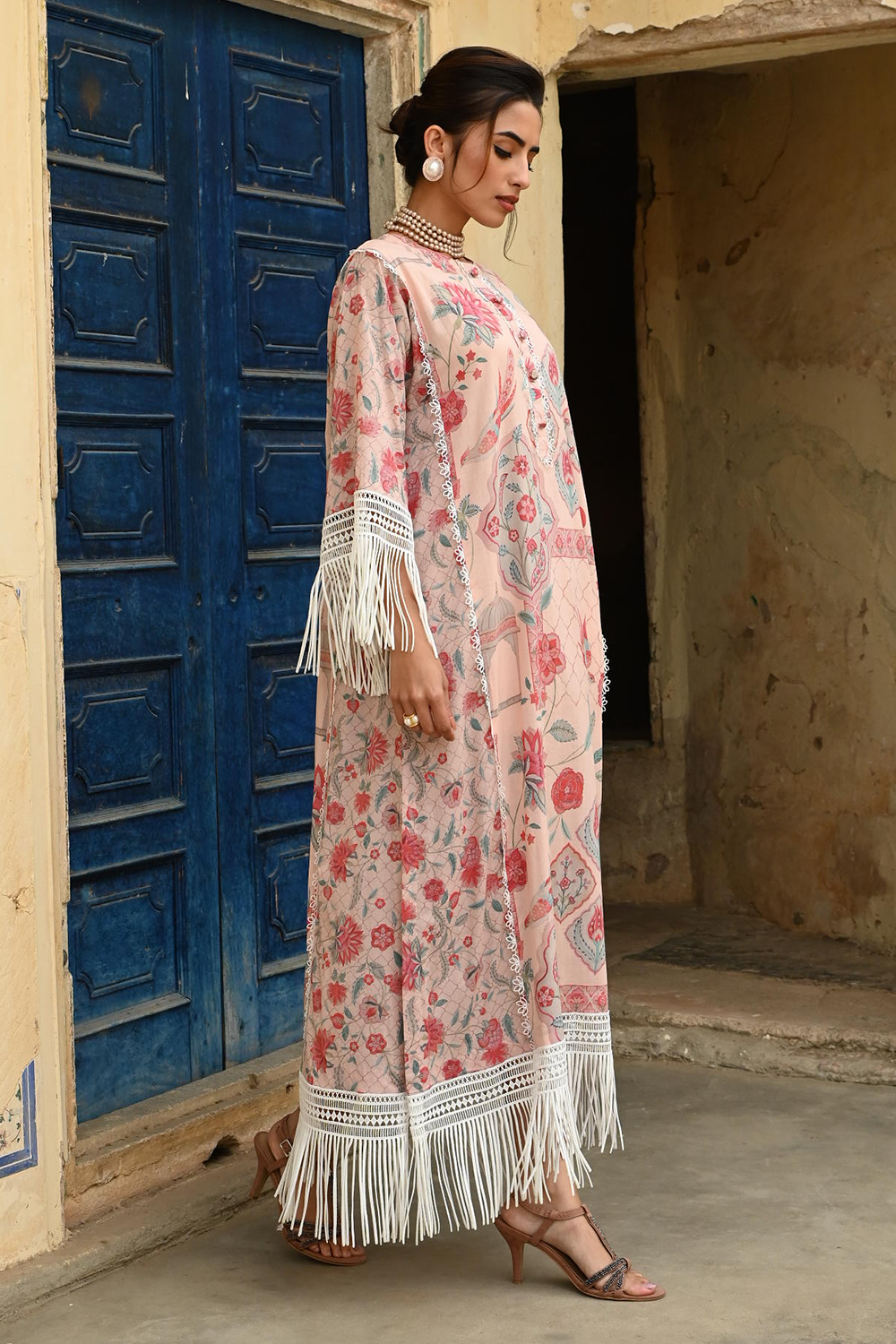 Gulabi Barkha Kaftan