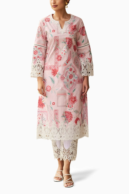 Gulabi Nalini Kurta Set with Dupatta