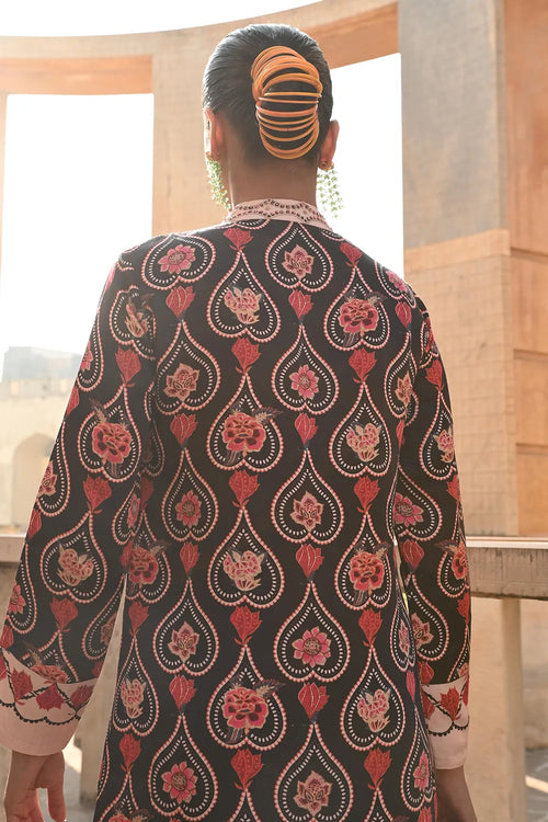 Charcoal Chintz Gauri Kurta Set