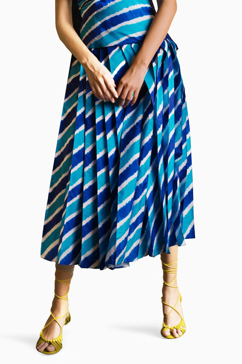 Blue Leheriya Skirt