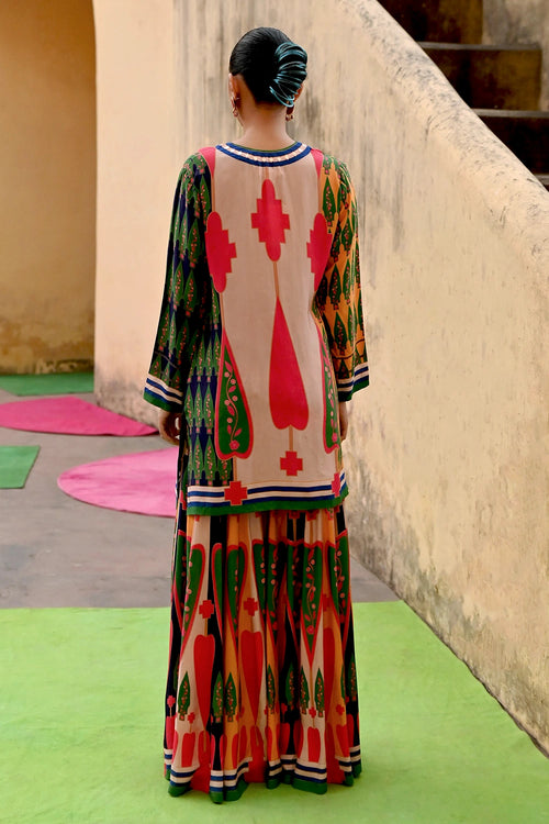 Multi Kilim Sharara Set