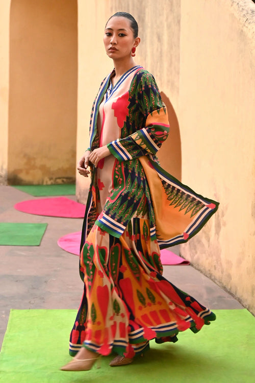 Multi Kilim Sharara Set