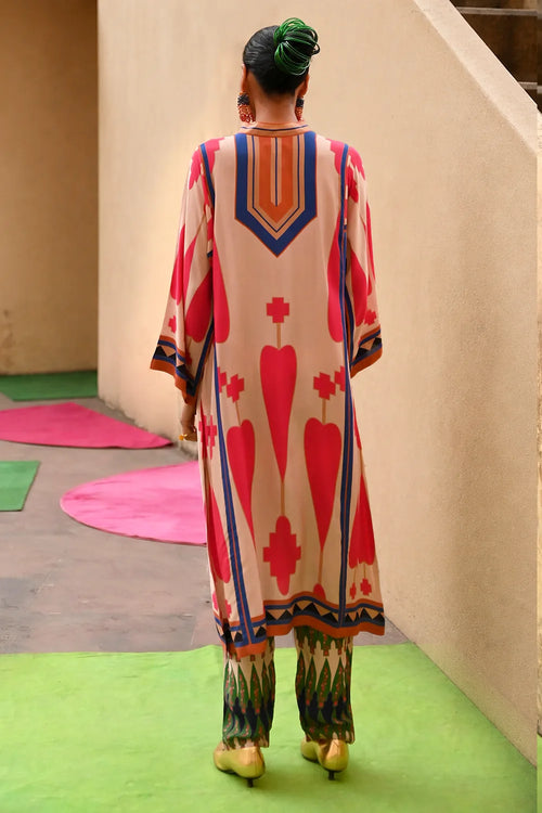 Multi Kilim Kurta Set