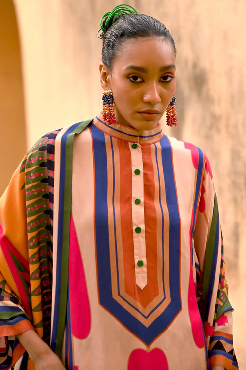 Multi Kilim Kurta Set