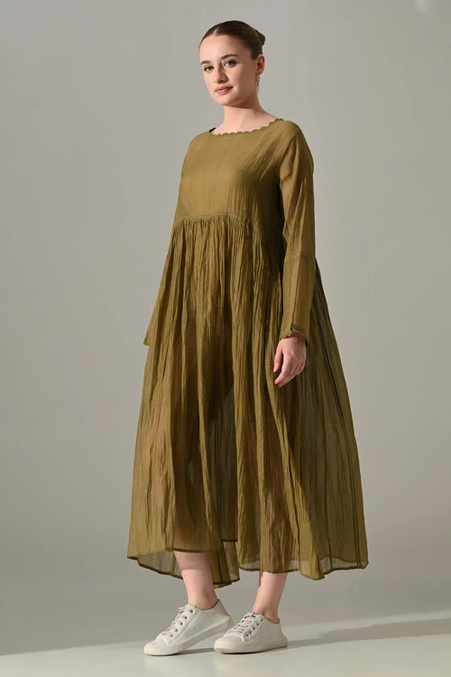 Olive Gather Dress