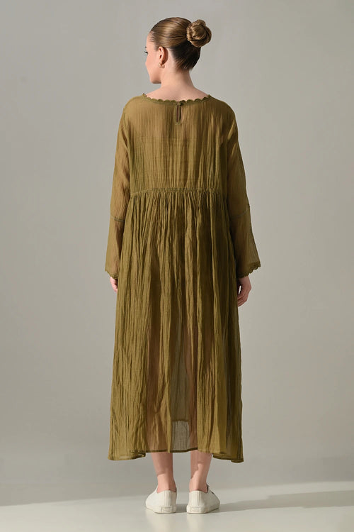 Olive Gather Dress