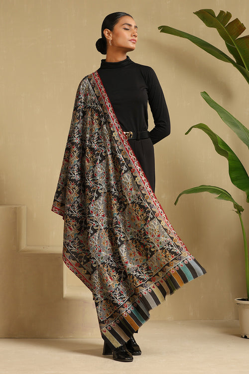 Bena Black Cashmere Stole