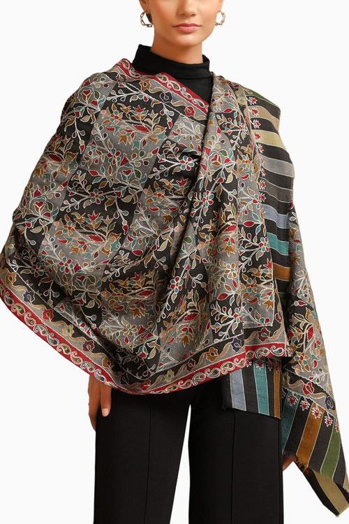 Bena Black Cashmere Stole
