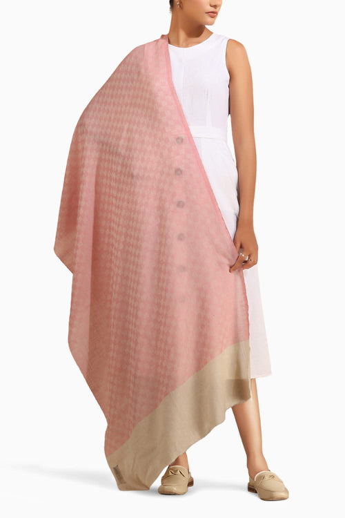 Louisa Cashmere Fine Wool Checkered Stole