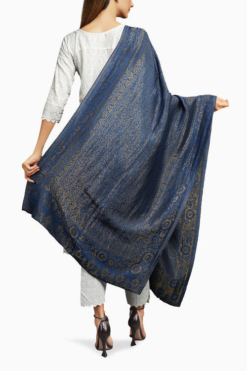 Handwoven Pashmina with zari stole