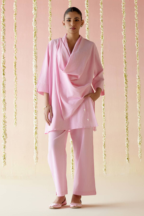 Begonia Pink Solid Coord Set