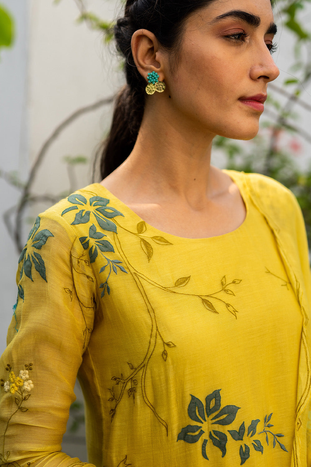 Daffodil Multi Hued Applique Kurta Set