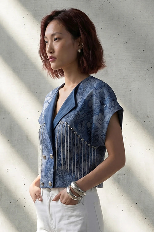 Dahlia Chain Fringe Top