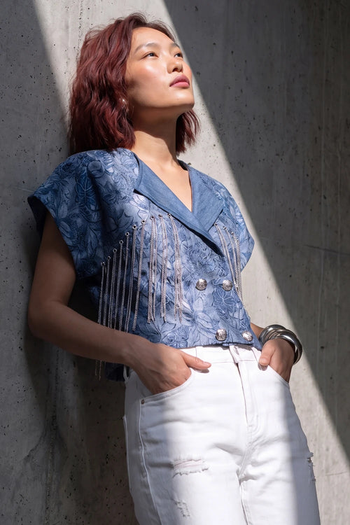 Dahlia Chain Fringe Top