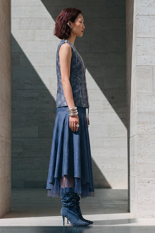Dahlia Navy Skirt