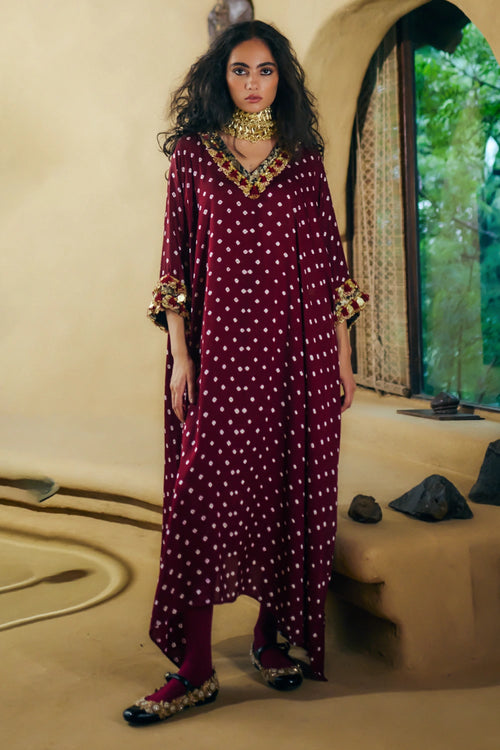 Daksha Wine Co-ord Set