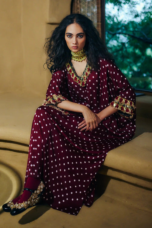 Daksha Wine Co-ord Set