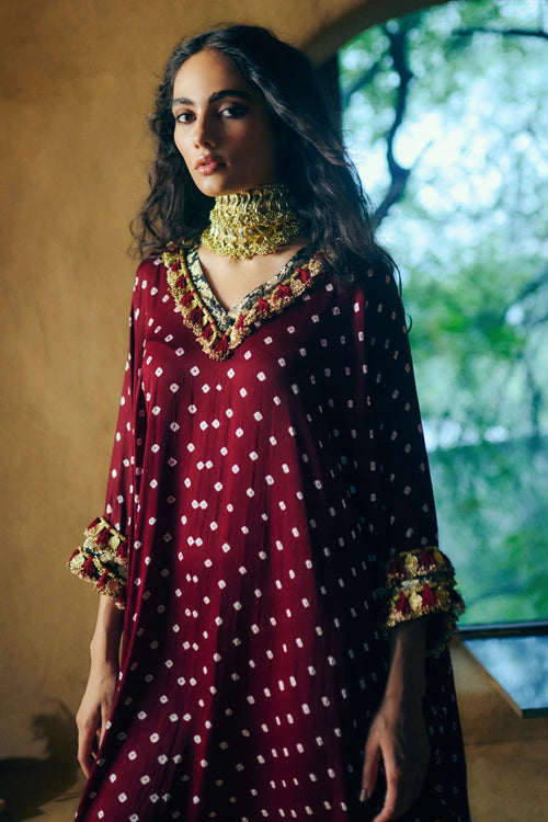 Daksha Wine Co-ord Set