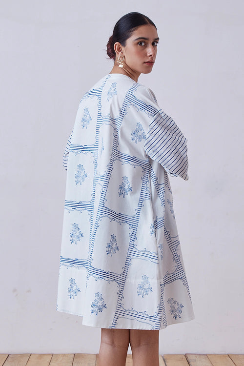 Dalip Blue Hand Printed Dress