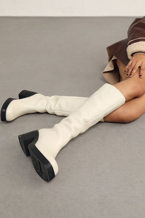Sunset Long Off White Boot