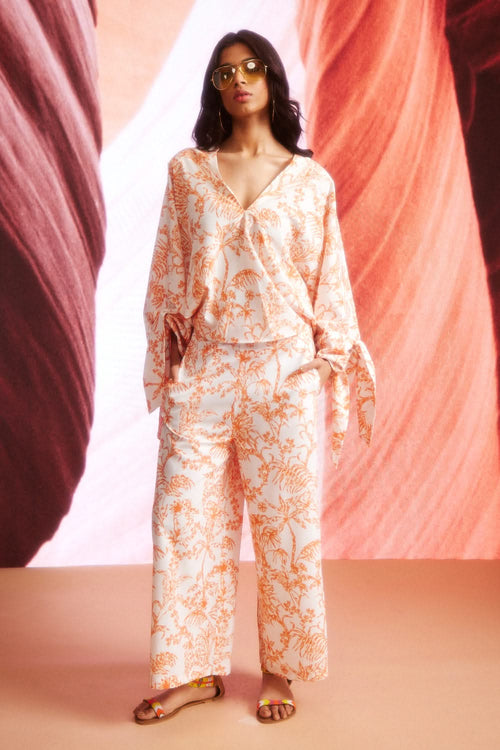 Toile Kaftan Pant Set