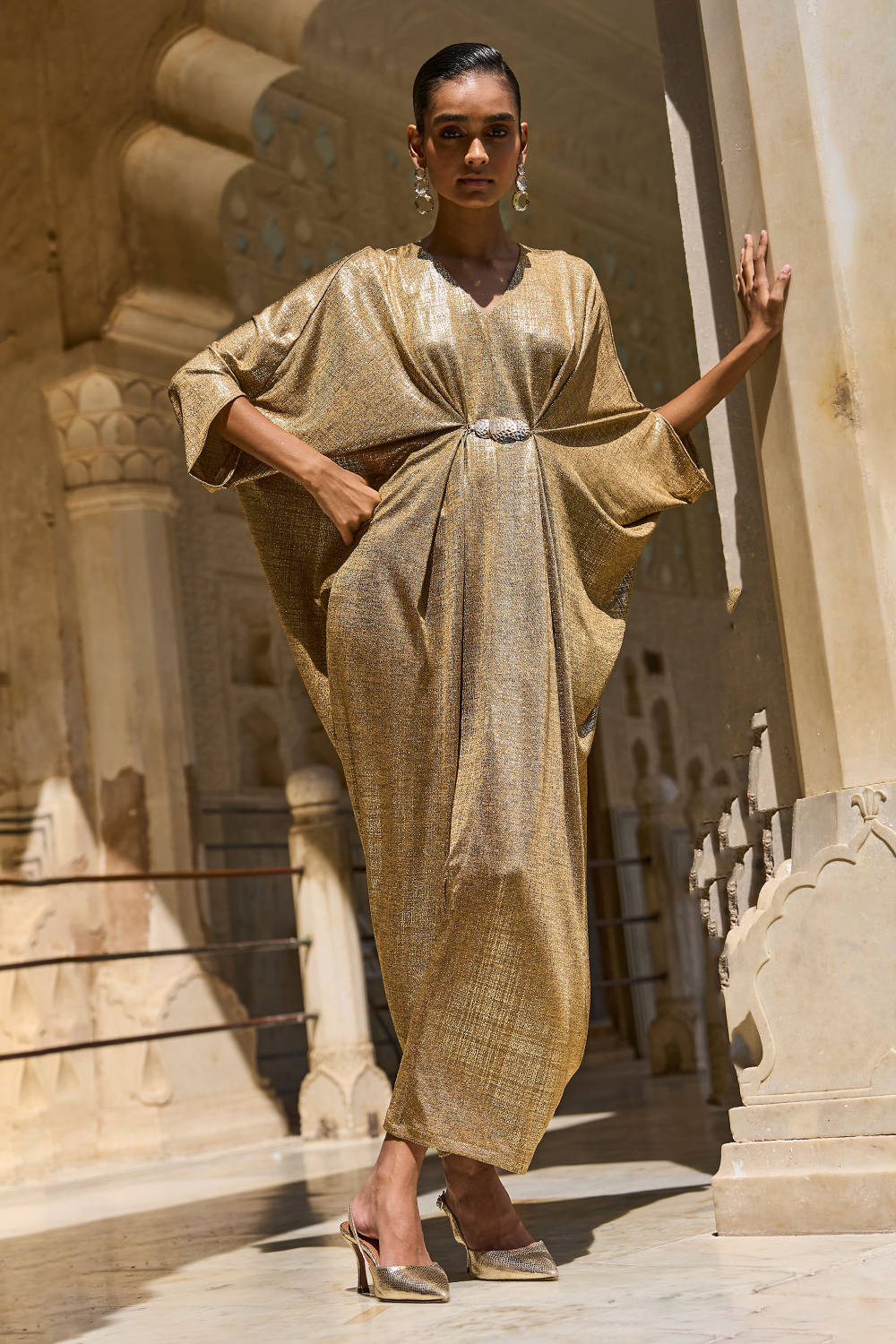 Gold Draped Kaftan