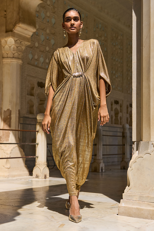 Gold Draped Kaftan