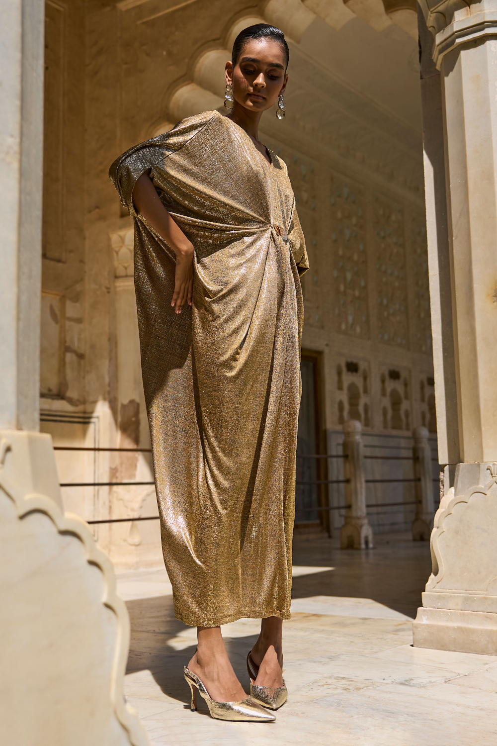 Gold Draped Kaftan