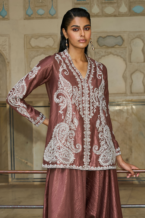 Silver Sienna Embroidered Top