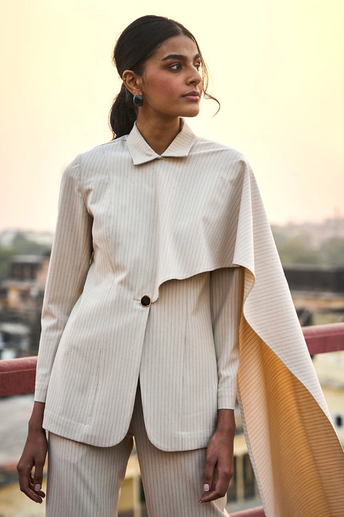 Scarf Drape Blazer
