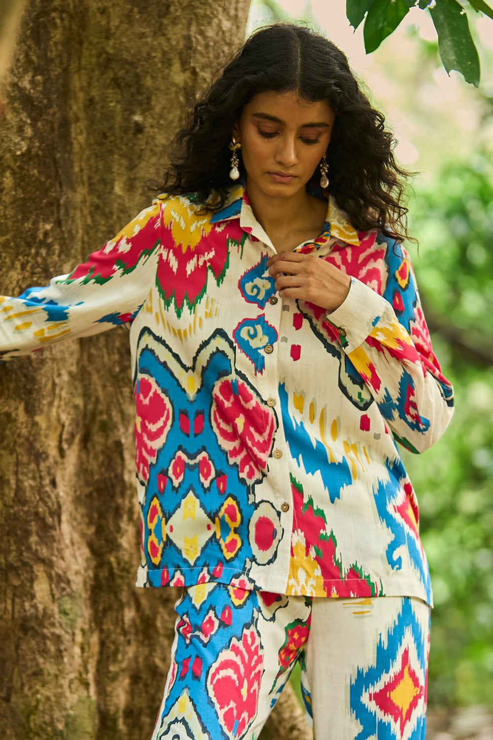 Ikat Print Shirt