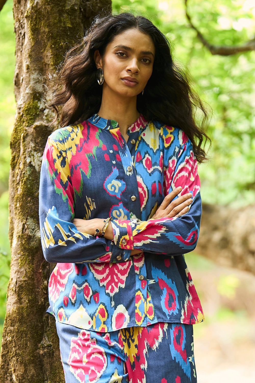 Multi Ikat Print Shirt