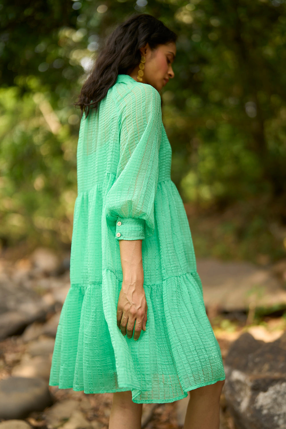 Textured Tiered Dress