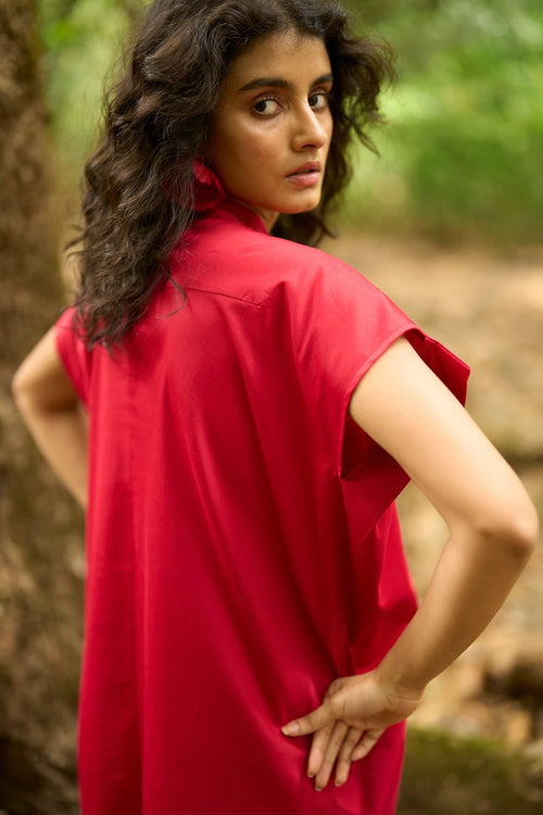 Red Shirt Dress