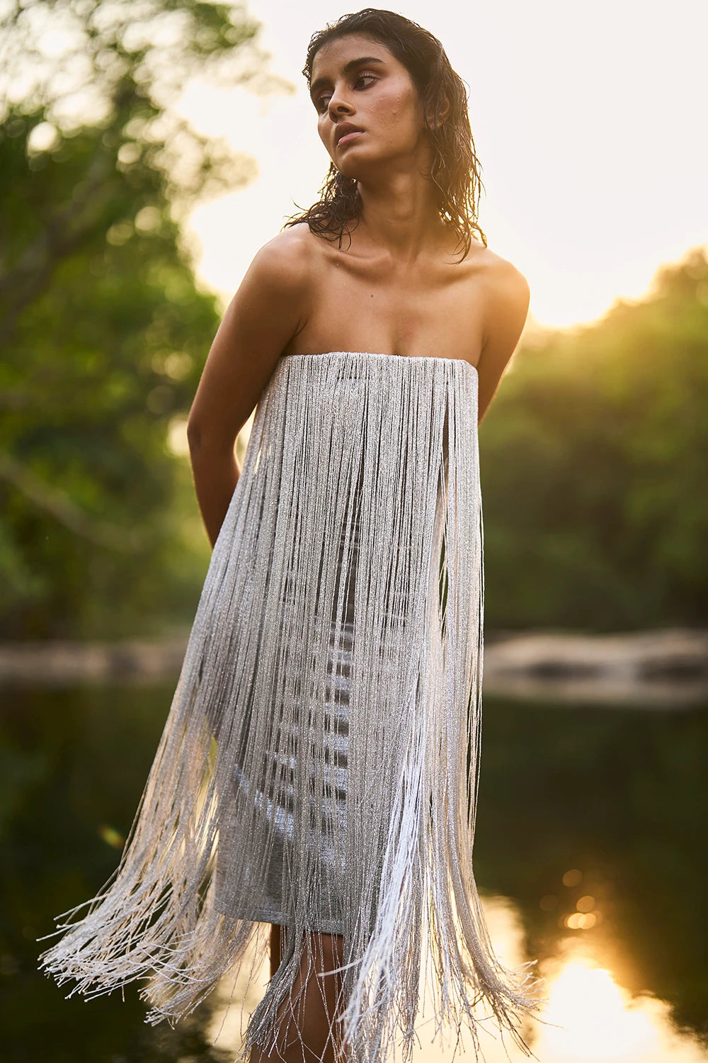 Silver Fringe Dress