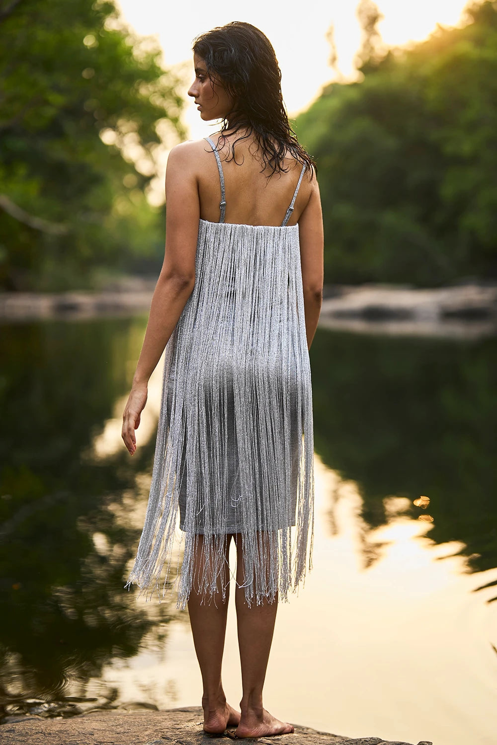 Silver Fringe Dress