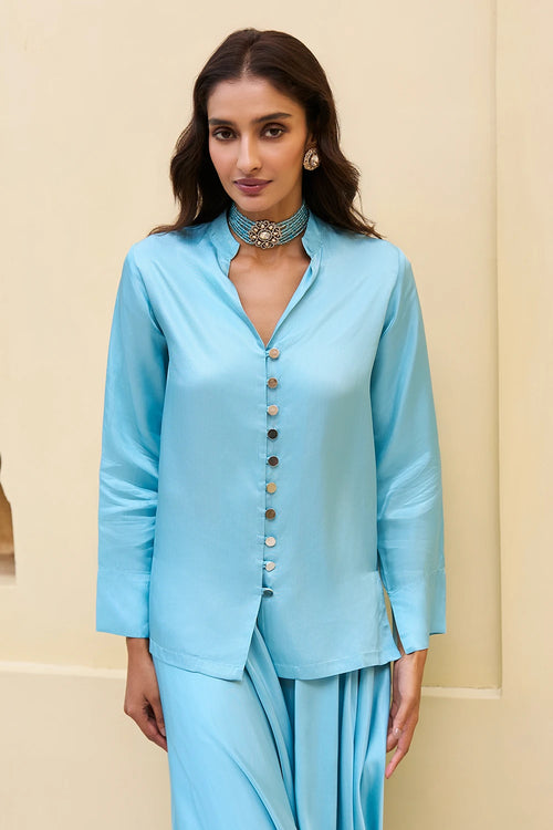 Textured Satin Shirt