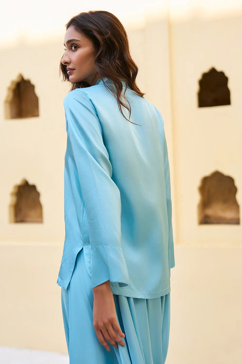 Textured Satin Shirt