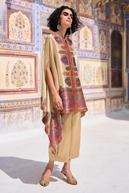 Benares Multi Weave Cape Top