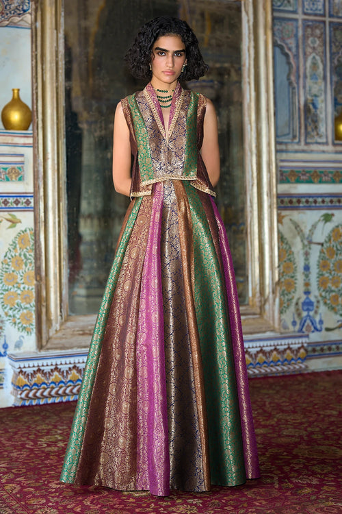 Embroidered Benares Brocade Waistcoat