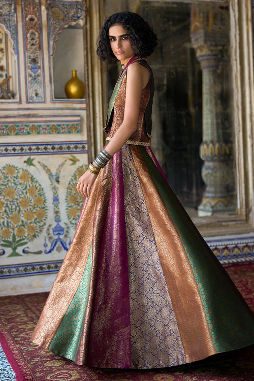Embroidered Benares Brocade Waistcoat