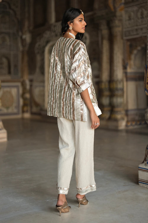 Mirrorwork Gota Ribbon Top