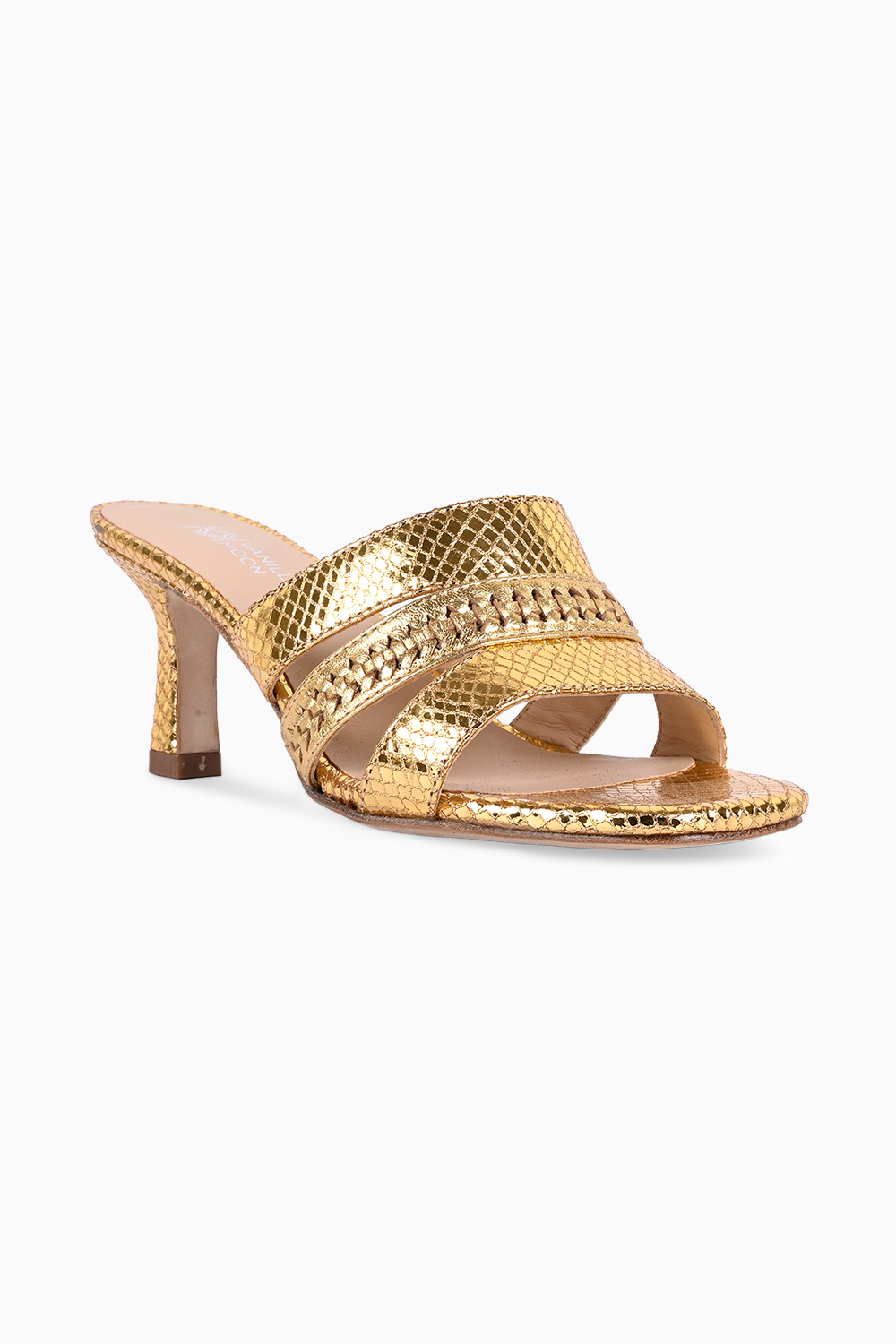 Dawn Gold Leather Heels