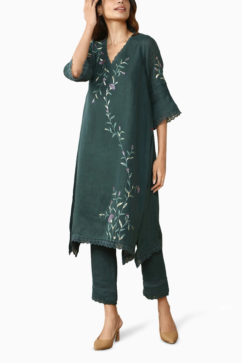 Forest Diamond Dahlia Fly Free Tunic Set