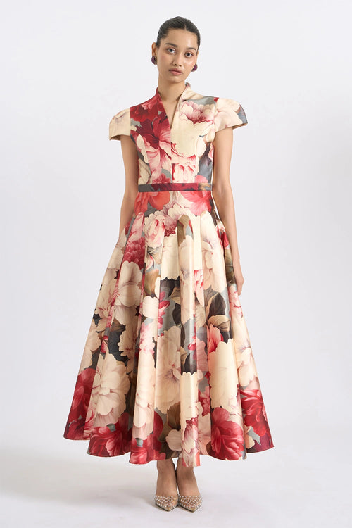 Scarlet Peony Gown