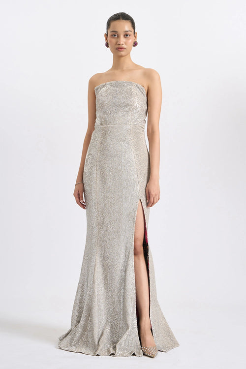 Fishtail Sequin Gown