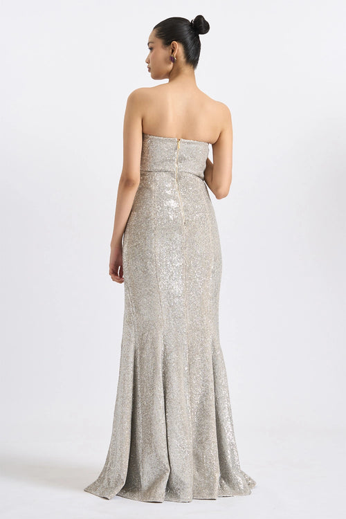 Fishtail Sequin Gown