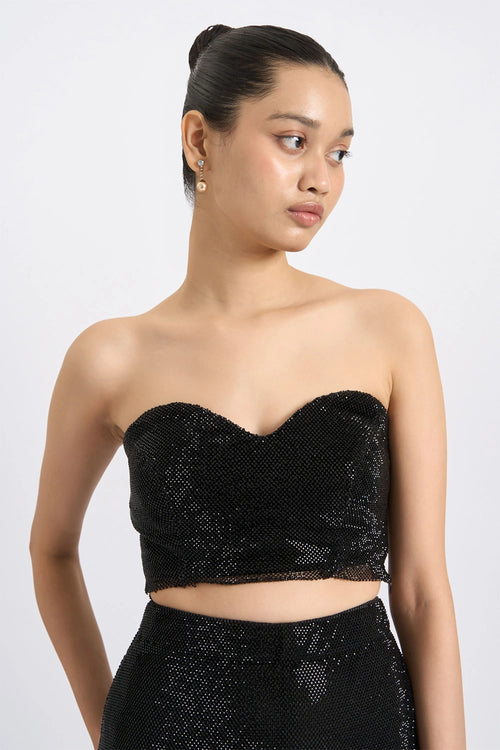 Noir Crystal Mesh Set