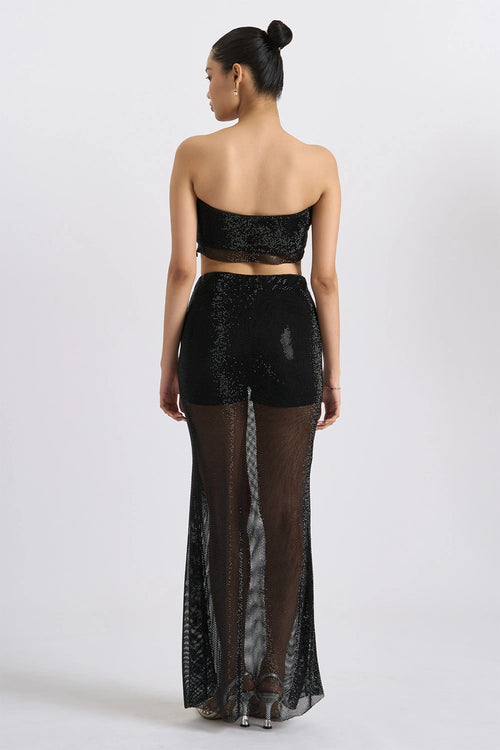 Noir Crystal Mesh Set