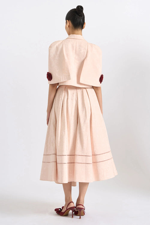 Rose Jardin Corset Gown With Blazer